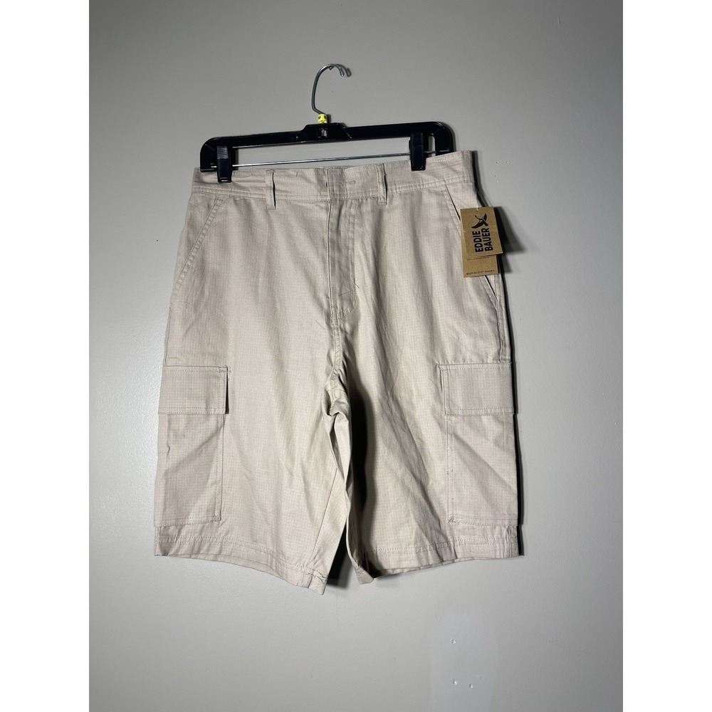 Eddie Bauer light khaki Ripstop men's cargo shorts Size 30 Beige NWT
